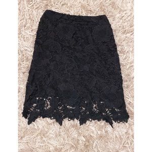 Black crochet style skirt